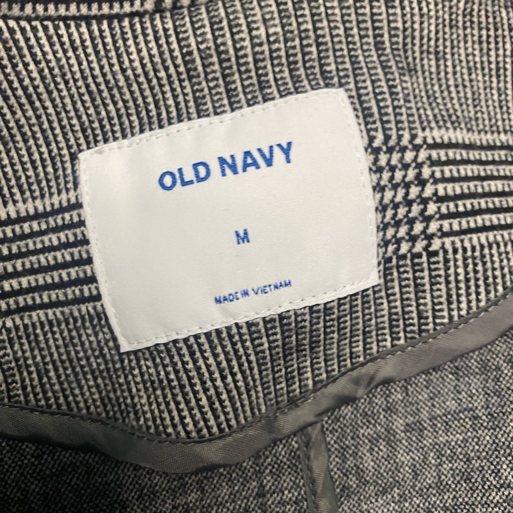 🎁Old Navy Women's Gray Plaid Blazer - Picture 4 of 5